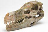 Carved Pietersite Dinosaur Skull #208835-3